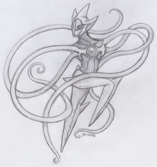 #MonMonth Day 2 - Deoxys (Pokémon) [I love Deoxys and haven’t drawn it in a long damn time.]