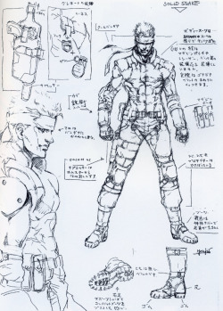 Germainetrain:character Design Notes For Solid Snake From The Art Of Metal Gear Solid