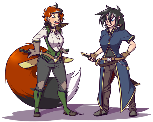 lucianite:  drmalpractice:  This time I drew a Kitsune Rogue and Human Magus.  Wonderful!  Love ‘em, especially the Kitsune Rogue. I need to do something with fox girls, seriously… I had a crush on 'em since seeing Ursula in Breath of Fire
