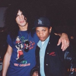 rockandrolldecadence:  Slash and Eazy-E