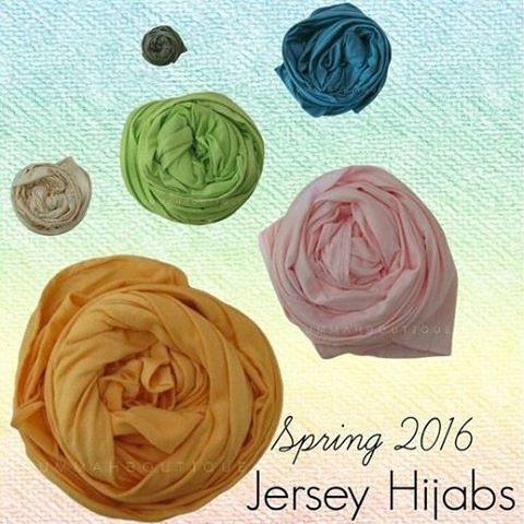 We&rsquo;re ready for Spring! Jersey Hijabs in new colors for Spring 2016 @ www.UmmahBoutique.ca