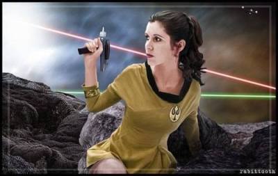 Yeah, the whole Star Wars versus Star Trek is lame to me. I love both for their merits. #Star Trek#Star Wars