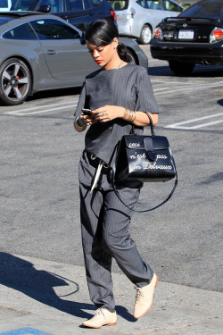rihannanavyhn:  Rihanna at La Petit Four on Tuesday afternoon in West Hollywood, Calif.