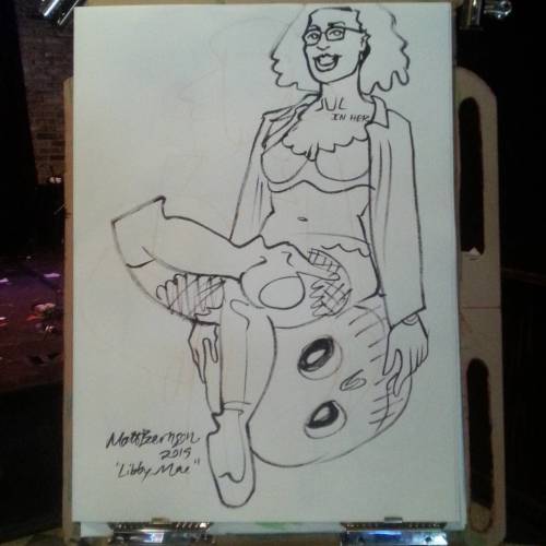 XXX Drawing of Libby at Dr. Sketchy’s Boston. photo