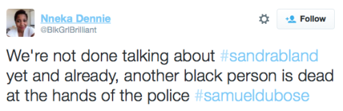 micdotcom:  Black man Samuel Dubose was shot in the head by a white campus officer during a traffic stop During a routine traffic stop on Sunday night, white University of Cincinnati campus police officer Ray Tensing shot 43-year-old black man Samuel