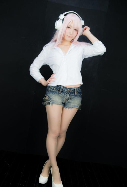 Super Sonico Cosplay (Le Chat) 2-3