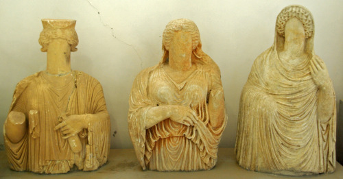 c. 400s BC: Faceless funerary sculptures ‘In addition to Greek and Roman statues the museum houses a