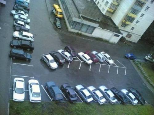 I parcheggi in Russia, quelli belli