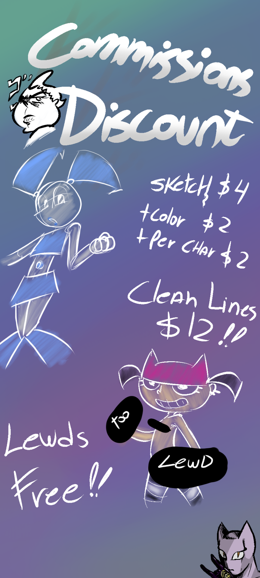 gottashitfast:   Samples of clean lines   Animations Sketches $10 = 5 frames $18