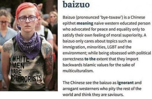 I&rsquo;m gonna start using this word #baizuo https://www.instagram.com/p/B1ciXJyhZoA/?igshid=enluw