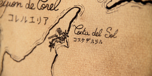 guillaumeguerillot: Final Fantasy VII Explorer Map French / japanese handcraft map of Gaïa from