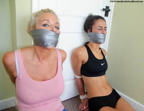 zippo077:  Carla thought she heard a strange noise, but as she when to check, she was grabbed from behind. Within a few minutes both Carla and her roommate were tightly bound and gagged. As the girls struggled in a futile attempt to escape their bonds,