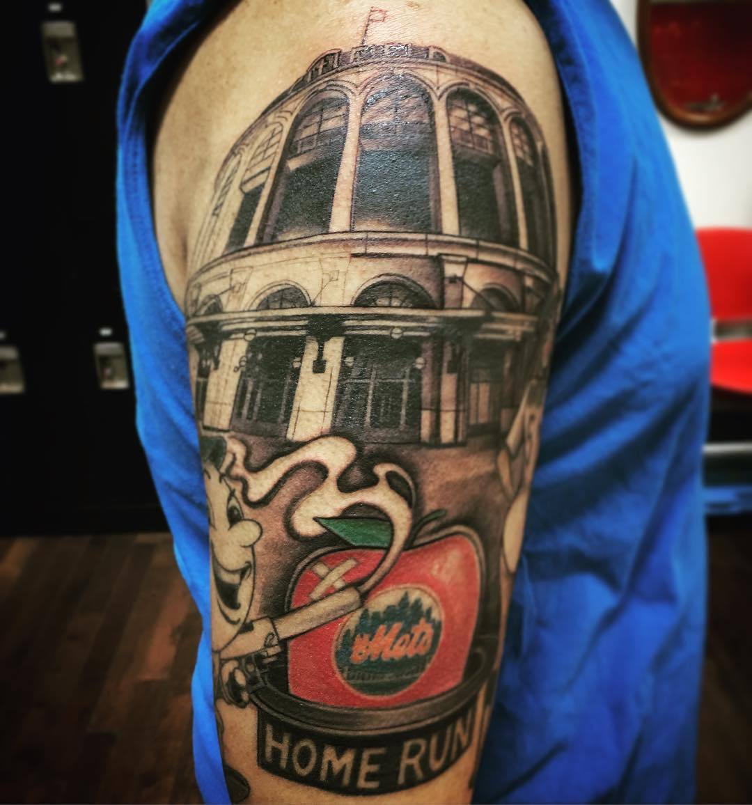 photo New York Mets Logo Tattoos hello work in progress it s coming