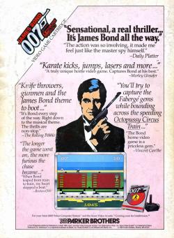 vgprintads:  ‘James Bond 007: as Seen in Octopussy’[aka, ‘Octopussy’][2600] [USA] [MAGAZINE] [1983]Electronic Games, August 1983 (Vol. 2, #6)Scanned by Jason Scott, via The Internet ArchiveSo did you know that James Bond would’ve made his video