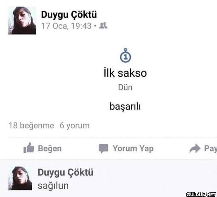 sağılun   Duygu Çöktü 17...