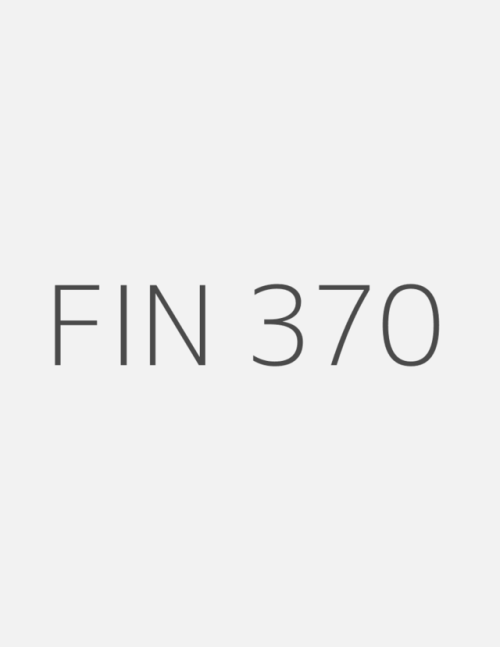 FIN 370 - My Finance Lab - Week 5 Answers and Explanations
FIN370 Week 5 Answer Guide 4 Fully Solved Problems with All Work Shown Graphs for Futures Contracts Problems Excel Spreadsheet allowing you enter your own numbers. Easy to follow format. The...