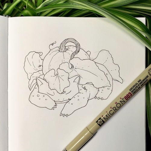 alithographica:Inktober day 13. A little pumpkin patch Venusaur.Patreon | Instagram | Facebook | Twi