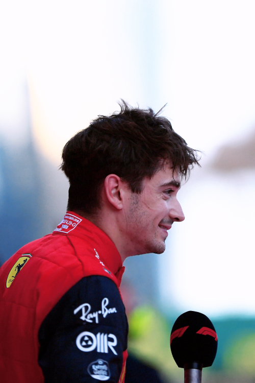 maranello:  AZERBAIJAN, 2022 — Charles Leclerc, pole-sitter. (Photo by Mario Renzi/Formula 1 v