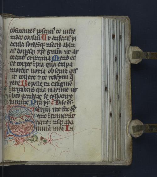 Ferial psalter, Ms. Codex 1057, f. 106r by Catholic Church, Trento, Italy, ca. 1350 via University o