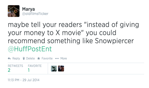 oldfilmsflicker:                      Please ignore the typo in that last tweet. Also, I know it’s hard, but seek out the better movies with better representation. The more you do that, the more Hollywood gets the message.