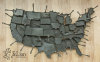 Every state gets a pan-handle! A map of the continental USA made of 550 pounds of cast-iron skillets. Created by Alisa Toninato.
More creative maps >>