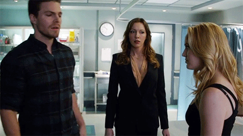 moretvforyou:  the first time laurel sees oliver after learning he’s the arrow and the moment she pu