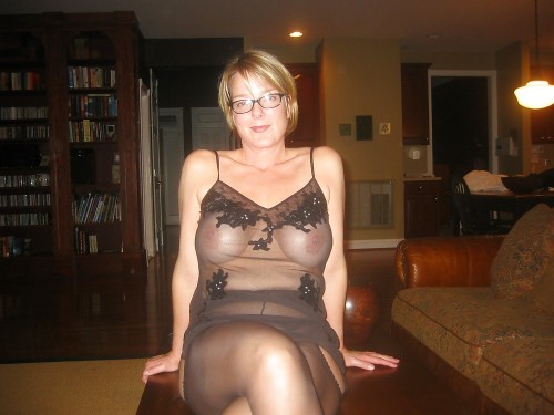 Mature amateur milf see through lingerie