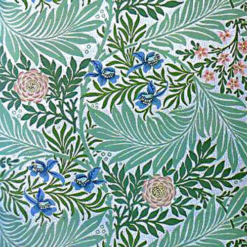 Delphinium ( wallpaper design )   -   William Morris, 1875British,  1834-1896