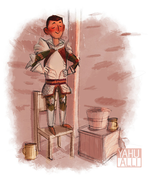 yahualliart:Krem is the tallest of all Skyhold, duh.