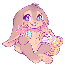 furvilla:  Happy Easter everyone! Have a lovely holiday, courtesy of our very own easter bunny.By Kiwiggle for Furvilla  bunbun :0