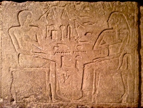 Happy Valentine’s Day! This carving of a husband and wife comes from an Old Kingdom tomb. The 