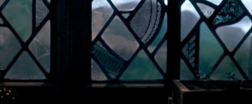 View of the Scottish Highlands through the window of the Groundskeeper’s Hut, Hogwarts School of Wit