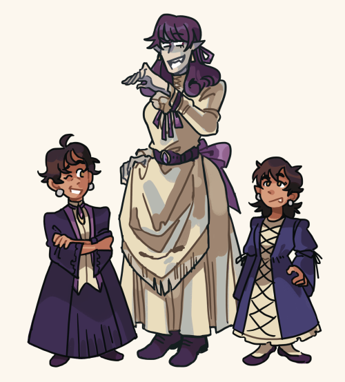 chipchopclipclop:dnd art dump of some friendly npcs enjoying the fancy ball that the players went to