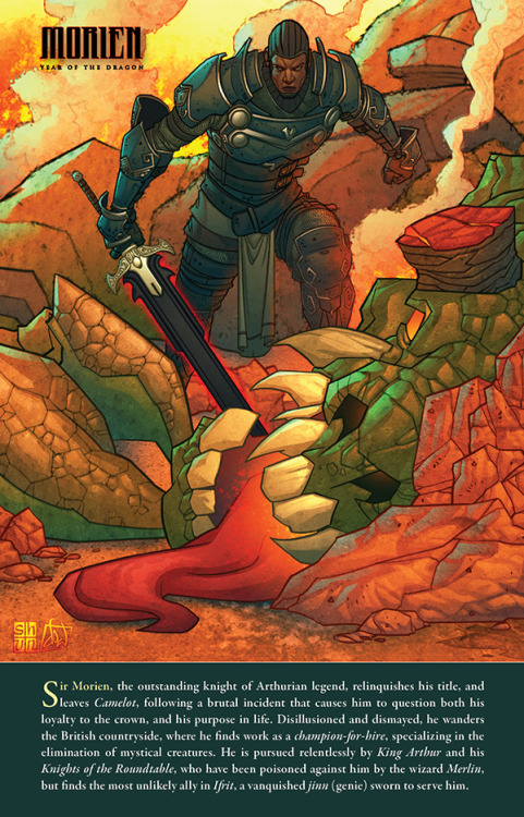 superheroesincolor:Morien: Monster Hunter  Design/Story by URAEUS (Richard Tyler II)“Sir Morien, the
