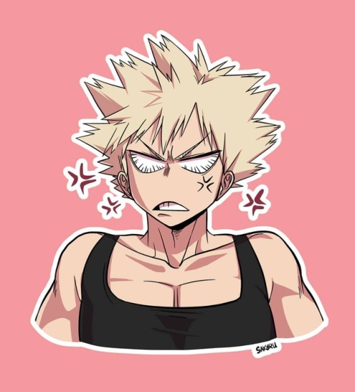 4 of 4 of my Angry Pack Bakugous! All 4 of them are available in a single sticker pack which I will 