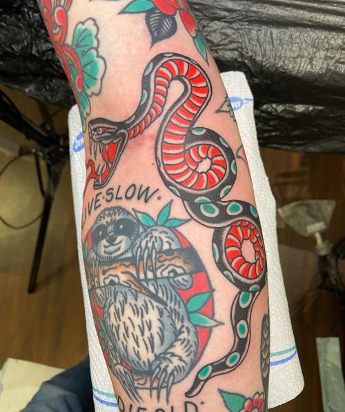Some snake action on @romeo_foxtrott ‘s last spot on the arm, thank you for the trust buddyDone in