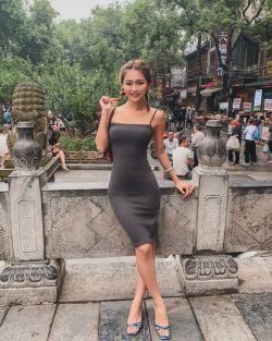 Asian In A Super Tight Dress