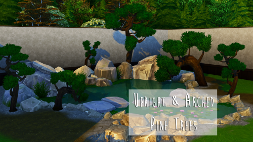 Upright and Arched Pine Trees by teanmoonBase Game CompatibleTwo designsLook great scaled up and dow