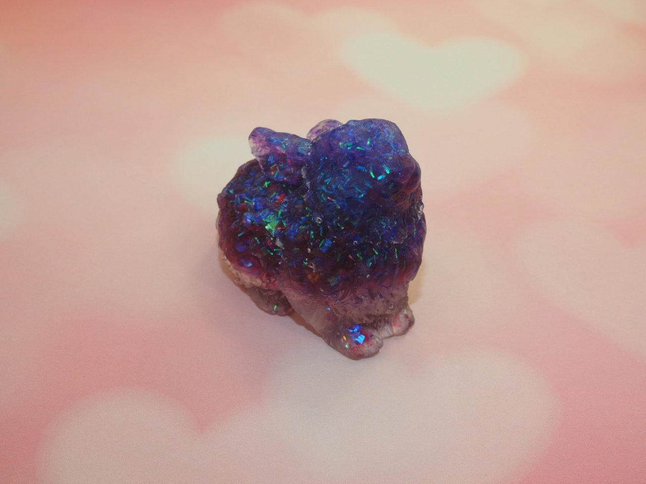 thevintageloser:   ✨ 🐰 Sparkly Purple Bunny Figure 🐰 ✨      