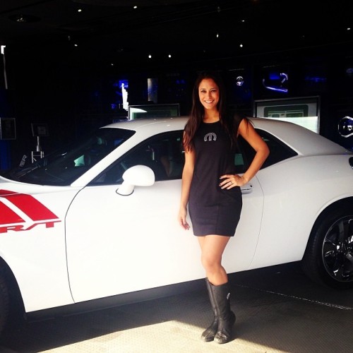 tiffanystone:Come stop by the @officialmopar display and say hiiiii! Gooooooo Mopar!! #nhra #pomona 