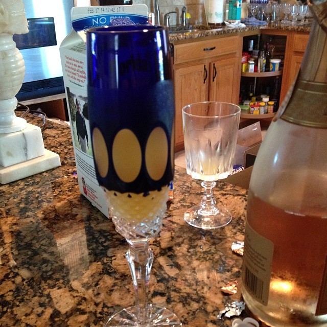 Mimosas for my mom birthday! #mimosas #mom #love #birthday #crystal #champagne #krobel