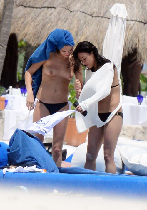 XXX toplessbeachcelebs:  Michelle Rodriguez (Actress) and Cara photo