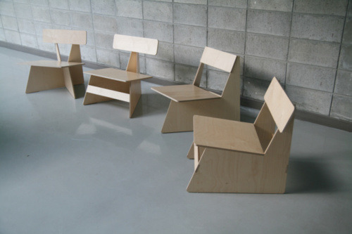 zect-bu: Four Brothers chairs from Seungji Mun / wood yeah