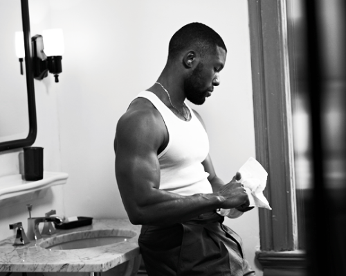 mancandykings:Trevante Rhodes photographed by Blair Getz Mezibov for OUT magazine