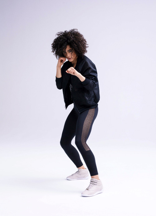 thronescastdaily:Nathalie Emmanuel for Reebok in the brand’s new Womens Training Collection 2018