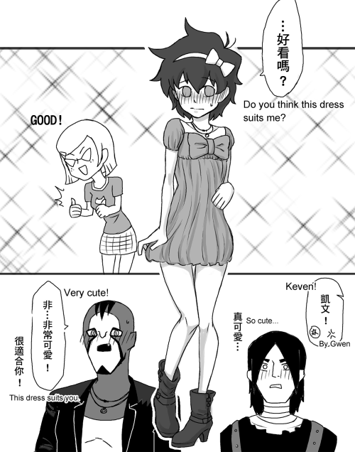 genderbend , Female BEN! english version of the comic of ben in the ahort dress
