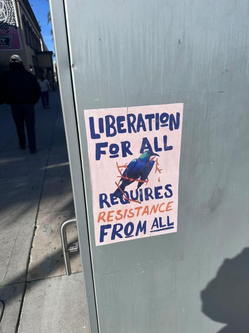 "Liberation For All Requires Resistance From All"