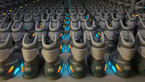 rhubarbes:Nike Air Mag.(via Has The Nike Mag Held Its Value? | Sole Collector)The Future is today.Mo