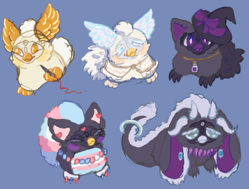 fubblers: A variety of furbies from the knockabout-tenaclty-goldnboi-fubblers-orc extended universe