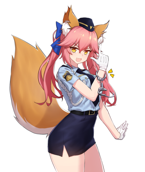 aku-no-homu: タマモちゃん by artist NaRynn (@NaRynn_H) &ldquo;Goshujin , you are under arrest! You are